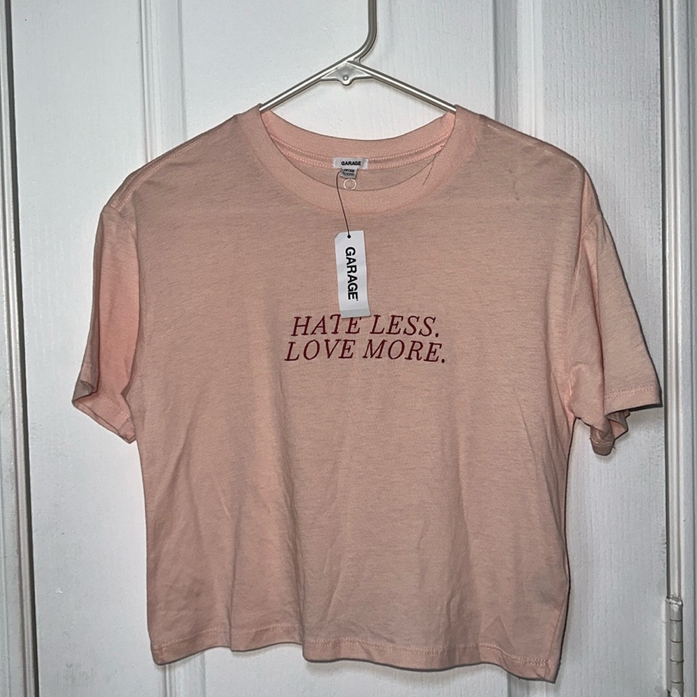 Garage girls chopped boyfriend tee size size‎ XS color pearl blush